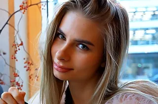 Witness this jaw-dropping Ukrainian nubile's unmitigatedly first time as a porn industry star - a slender and small ash-blonde apropos a plush bod