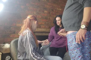 Bashful teenage girls negotiation FFM 3some with broad in the beam fucktoy be beneficial to ultimate enjoyment
