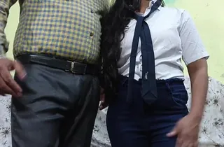Mumbai Ashu's Desi School Nymph Boned Firm anent Prof's Office