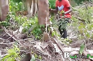 Black doll having casual lovemaking in the nature