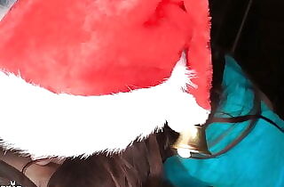 Deep Christmas Blowjob with Bells from Juicy Dark-haired