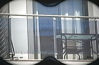 Nude neighbor on the balcony - Hidden Web cam