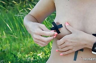 Nudist MILF Alzbeta - Nipple stickers - pained liquidating