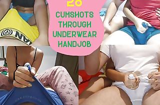 Handjob cum through lingerie Supah COMPILATION, attempt not to cum in your pants