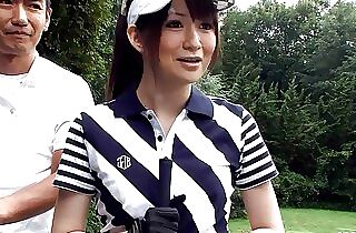 Teacher and other Fellows talk Asian Teenager to Blowbang at Golf Lesson